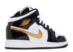 Air Jordan 1 Mid Patent SE GS ‘Black Gold’